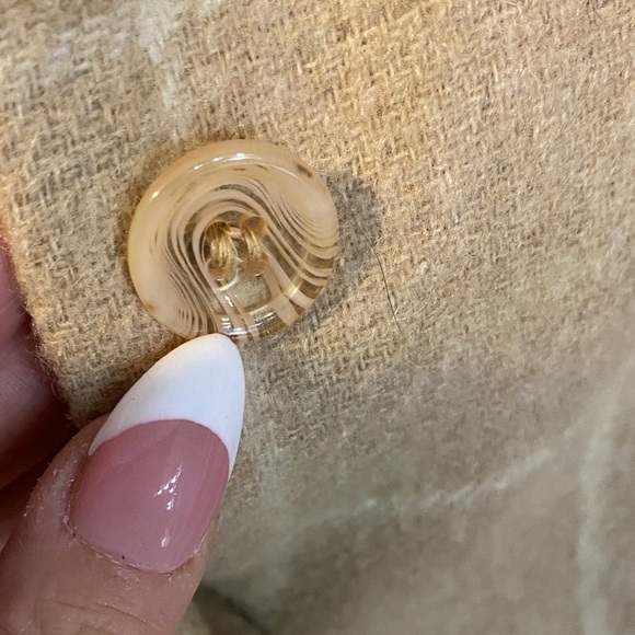 Vintage Wool Blend Plaid Women's Pea Coat Winter Coat - Picture 4 of 12